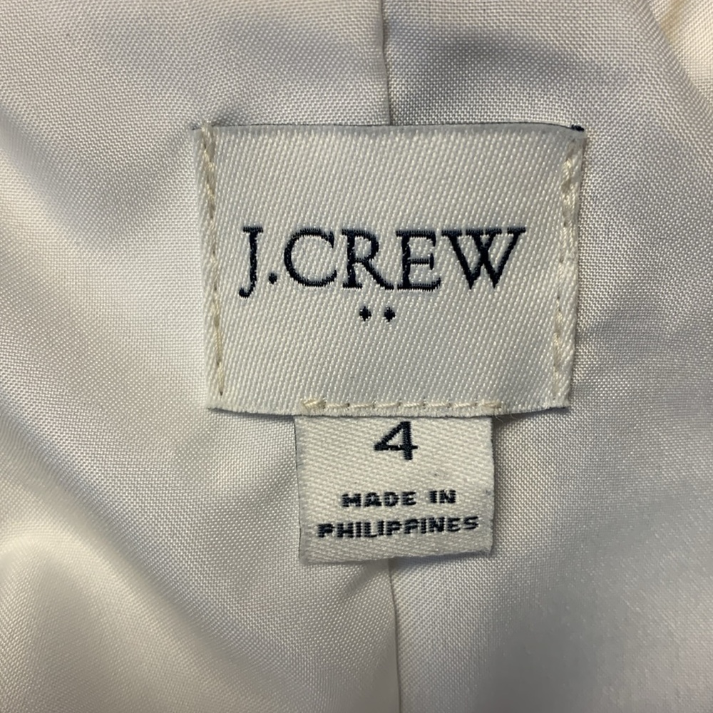 J Crew Re-Imagined Linen Blend One Button Buffalo Check Blazer - Picture 9 of 15